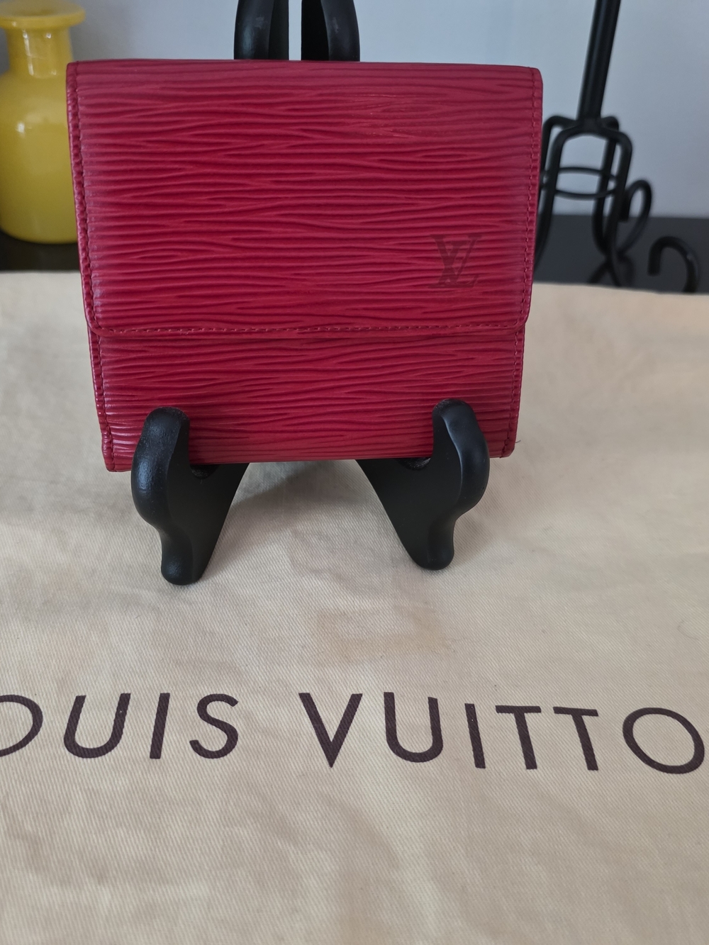 Louis Vuitton Red Epi Leather Small Wallet